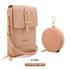 PVC Phone Bag and Coin Purse Two in One: High Definition Touch Screen Window for Sensitive Control, Zipper Anti Loss Adjustable Shoulder Strap, Practical and Beautiful for Travel Storage/PINK