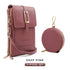 PVC Phone Bag and Coin Purse Two in One: High Definition Touch Screen Window for Sensitive Control, Zipper Anti Loss Adjustable Shoulder Strap, Practical and Beautiful for Travel Storage/DEEP PINK