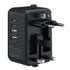 Universal Travel Adapter, Compatible with 200+ Countries, 4 USB Ports Fast Charging, Compact and Portable, Essential for Business Trips and Travel.black