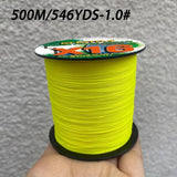 16-Strand PE Line 500M, Ultra-High Strength 25-200LB, 16-Strand High-Density Weave — Essential Main Line for Lure Casting, Saltwater, Pike/Muskie, Anchoring & Big Game (32LB - 1#)