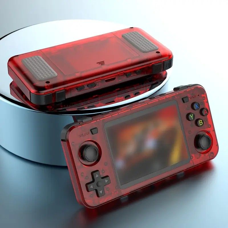 R36H Retro Game Console 64G  Handheld with 23 Emulators, Linux System, 3.5-inch IPS Screen, 640×480 Resolution, USB Charging, Ultra-Long Battery Life, Perfect Gift for Friends.RED