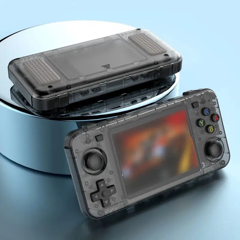 R36H Retro Game Console 128G  Handheld with 23 Emulators, Linux System, 3.5-inch IPS Screen, 640×480 Resolution, USB Charging, Ultra-Long Battery Life, Perfect Gift for Friends.BLACK