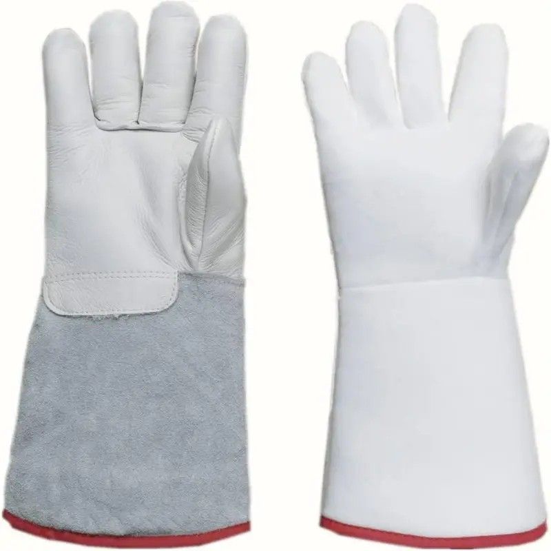 Thermal Leather Freezer Work Gloves – Thinsulate Lined, Kevlar Reinforced Cold Store & Outdoor Winter Safety Gloves(36cm/14.17in)