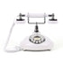 European Retro Desktop Phone: Classic design meets modern utility, perfect for home and office, reviving elegant call moments.(White button)