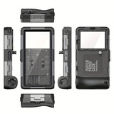 15m Waterproof Phone Case for Diving & Surfing - 1 Hour Underwater Shooting, Dual Seal, Zinc Alloy Buckle, Fits iPhone Samsung Xiaomi up to 6.9 Inch(black+black)