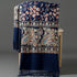 European-American Style Auspicious Embroidered Shawl Scarf, High-End Autumn & Winter Warm Outfit(navy blue)