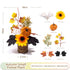 Autumn artificial mini potted plant, woven basket paired with sunflowers, pumpkins, and maple leaves, full and realistic petals, no maintenance required, adding warm autumn vibes to your home./28G model