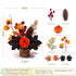Autumn artificial mini potted plant, woven basket paired with sunflowers, pumpkins, and maple leaves, full and realistic petals, no maintenance required, adding warm autumn vibes to your home./32G model