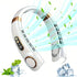 New Neck Hanging Fan Portable Mini USB Fan Personal Cooling Turbine Small Charging Quiet Lazy-Friendly.white