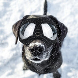 Large Dog Goggles | Windproof, Snowproof, UV Protection, Flexible Frame Sunglasses for Outdoor Adventure(black)