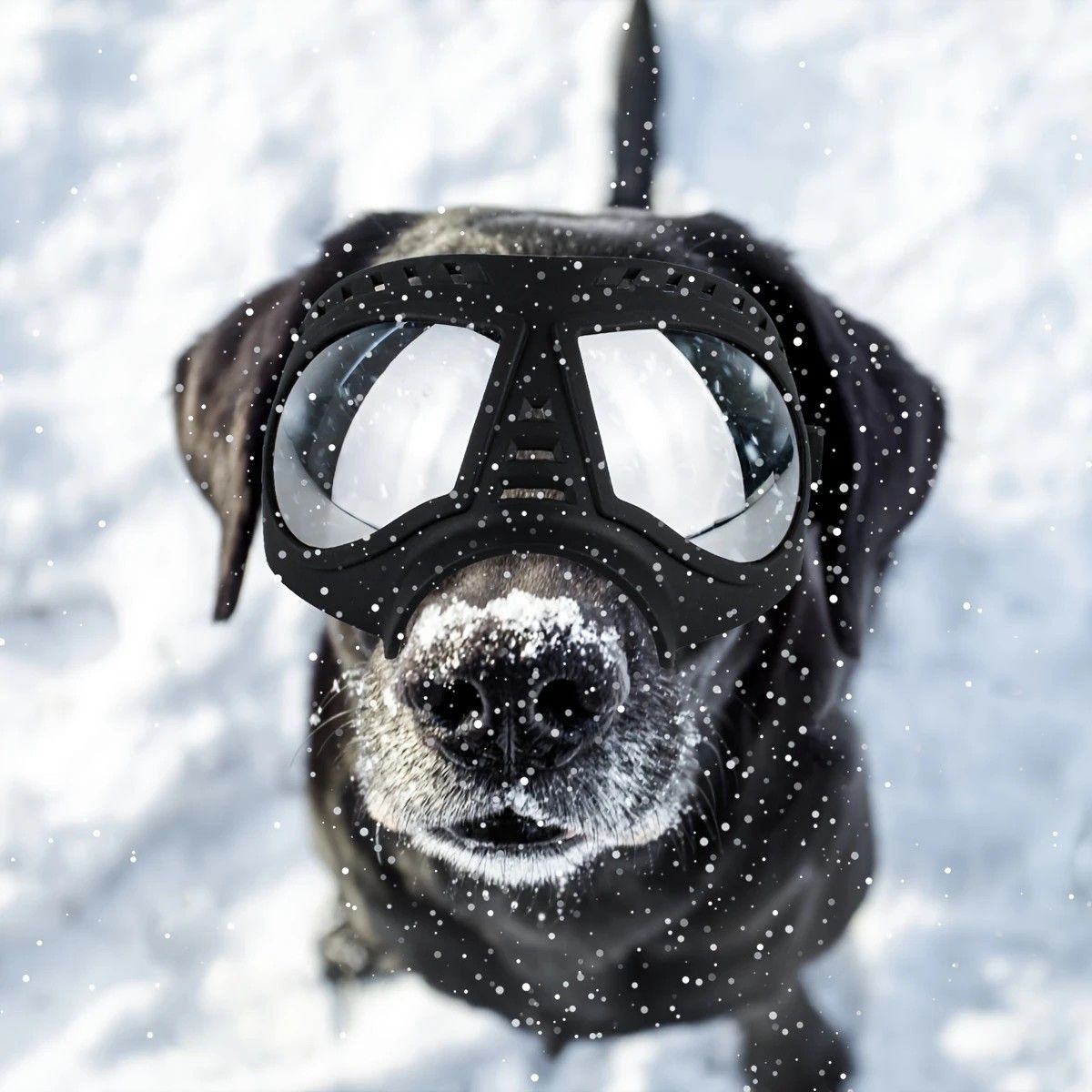 Large Dog Goggles | Windproof, Snowproof, UV Protection, Flexible Frame Sunglasses for Outdoor Adventure(black)