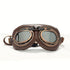 Retro Aviator Dog Goggles | Windproof & UV Protection Adjustable Foldable Sunglasses for Medium-Large Dogs(Bronze-silver lens)