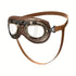 Retro Aviator Dog Goggles | Windproof & UV Protection Adjustable Foldable Sunglasses for Medium-Large Dogs(Bronze-transparent lens)