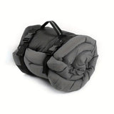 High-quality moisture-proof thick portable camping dog bed suitable for medium / large / small dogs - durable polyester outdoor mat with handle foldable design suitable for travel home and camping trips camping bed.GREY
