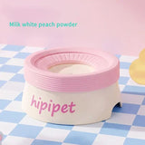 Pet Essential | Splash-Proof Non-Wet Mouth Water Bowl, Dogs and Cats Drink Freely and More Hygienically(Milk white peach powder ✪1200ML)