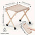 Folding Camping Stool with Hook 660g Lightweight Oxford Cloth Collapsible Seat for Fishing Picnic Hiking & Waiting(khaki)
