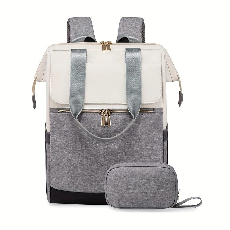 GREY Korean-style Fashion Compact Backpack, Multi-functional & Large Capacity, Lightweight & Easy to Carry, Fits Daily Commute, Lunch Outings, and Short Trips.