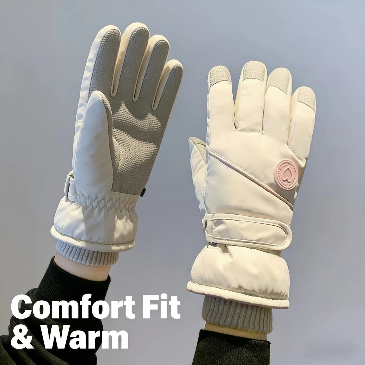 Women's Winter Thick Warm Gloves｜Windproof, Anti-Slip, Touchscreen, Suitable for Skiing, Cycling, and Electric Scooters.beige