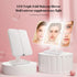 Smart Touch LED Vanity Mirror - 3 Color Dimmable Lights, 270° Adjustable, Rechargeable Desktop Makeup Mirror(white)