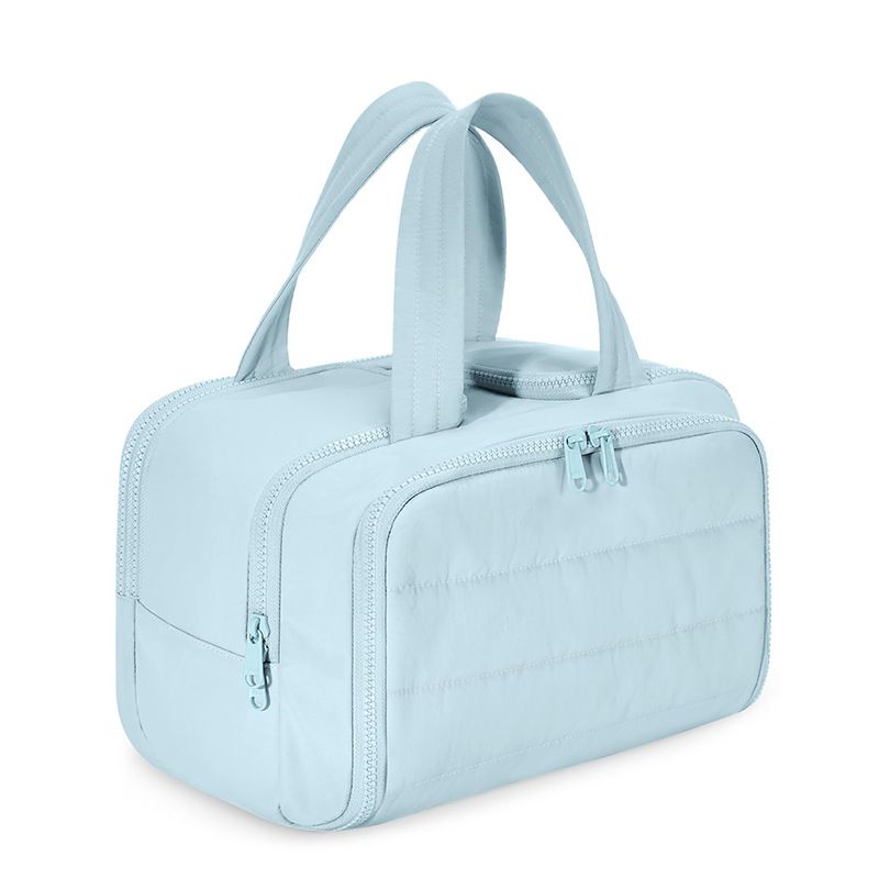 Travel Toiletry & Makeup Bag – Large Capacity Organiser Wash Bag with Compartments(BLUE)
