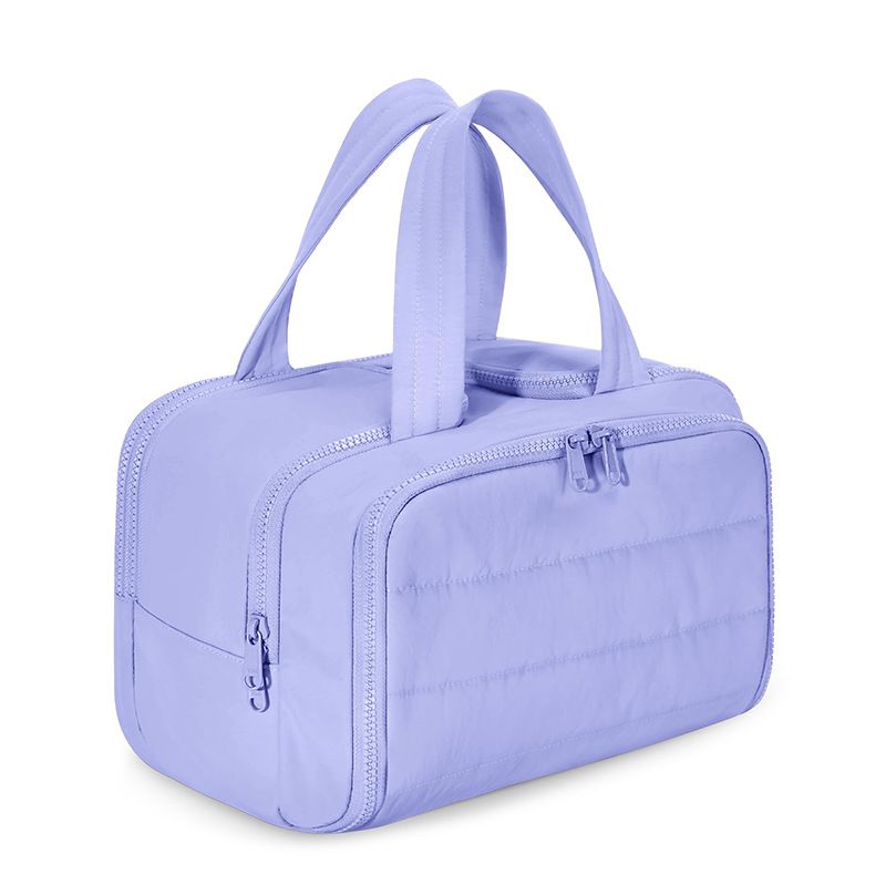 Travel Toiletry & Makeup Bag – Large Capacity Organiser Wash Bag with Compartments(purple)
