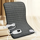 Dark grey This large heating pad (24" x 12") features 6 temperature levels and 4 timer settings, with rapid heating and auto-off functions. It is portable, machine-washable, and suitable for the neck, back, legs, abdomen, and knees—an ideal gift for holid