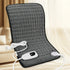 Dark grey This large heating pad (24" x 12") features 6 temperature levels and 4 timer settings, with rapid heating and auto-off functions. It is portable, machine-washable, and suitable for the neck, back, legs, abdomen, and knees—an ideal gift for holid