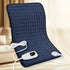 Dark blue This large heating pad (24" x 12") features 6 temperature levels and 4 timer settings, with rapid heating and auto-off functions. It is portable, machine-washable, and suitable for the neck, back, legs, abdomen, and knees—an ideal gift for holid