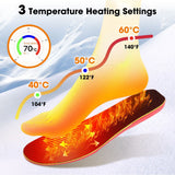 Rechargeable Heated Insoles with Bluetooth APP Control – 3 Heat Settings (40–60°C), Trim-to-Fit, 3000mAh Battery | NEW ARRIVAL(NO: L)
