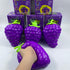 Extra large purple grape squishy toy, realistic and plump TPR soft gel, 19.5cm super size, soft and bouncy for ultimate stress relief, a desktop decompression tool suitable for both adults and children.