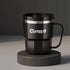 400ml Dual-Drink Coffee Cup: 304 Stainless Steel, Hot/Cold Brew, Switch Between Direct-Sip & Wide-Mouth, Lightweight & Leak-Proof for On-the-Go./BLACK