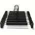 10pcs Super Anti-Slip Pants Hangers with Clips, Thickened Plastic Dual-Use Skirt/Pants Hangers, Seamless Anti-Mark Home Drying Racks, Wardrobe Organizer Essential.