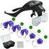 Head-mounted rechargeable magnifier, high-definition lenses with LED lighting, dual wearing modes for flexible switching, full-dimensional adjustment for precision work, lightweight, scratch-resistant, and durable, long battery life supporting repair and 