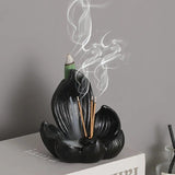 One lotus-shaped incense cone, a multifunctional home decoration piece, suitable for yoga and meditation.(PINK)