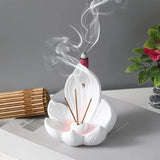 One lotus-shaped incense cone, a multifunctional home decoration piece, suitable for yoga and meditation.(golden)