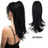 Clip-on Ponytail Hairpiece — Dual-use design, rotate 180° to switch between styles. Made of synthetic fiber, it&