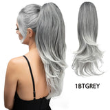 Clip-on Ponytail Hairpiece — Dual-use design, rotate 180° to switch between styles. Made of synthetic fiber, it's easy and quick to wear. Special craftsmanship ensures a natural, realistic look once put on.(colour mixture 27T613)