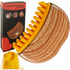 Dual-Sided Lymphatic Massage Brush: Silicone Boosts Circulation, Gua Sha Lifts, Wet & Dry Use, Essential Home Sculpting Tool(shallow wooden-grain)