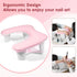 Pink This handheld nail care device integrates a U-shaped pillow and comes with a portable detachable stand. Designed with an inclined PU material and a sturdy base, it is crafted for both comfort and portability.