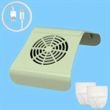 Nail Dust Collector: USB-Powered, Strong Suction, One-Touch Operation, Say Goodbye to Dust Troubles.GREEN
