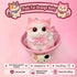 Cute handmade cat squishy toy, original hand-painted, baby-safe soft gel, gift box ideal for gifting. (Large cat + accessories + cat bed + gift box)/Pink orange fat baby