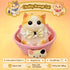 Cute handmade cat squishy toy, original hand-painted, baby-safe soft gel, gift box ideal for gifting. (Large cat + accessories + cat bed + gift box)/Fat orange cat