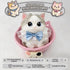 Cute handmade cat squishy toy, original hand-painted, baby-safe soft gel, gift box ideal for gifting. (Large cat + accessories + cat bed + gift box)/Gentleman blue and white treasure