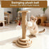 Bestselling Interactive Cat Scratching Post | Sisal Scratching Board + Rotating Ball Track + Feather Toy, Multi-functional Cat Tower for Solo Play and Stress Relief