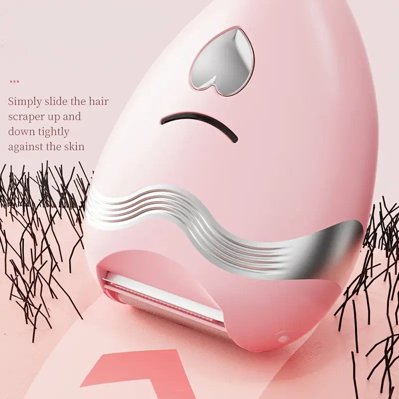  pink 3-in-1 Women's Electric Hair Remover, suitable for both dry and wet use. Designed for bikini, eyebrows, face, and underarms. Portable, rechargeable, cordless, gentle yet effective.