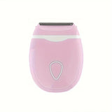 pink Women's Electric Hair Remover, Portable Shaver, suitable for bikini line, legs, and underarms, with detachable blade head.