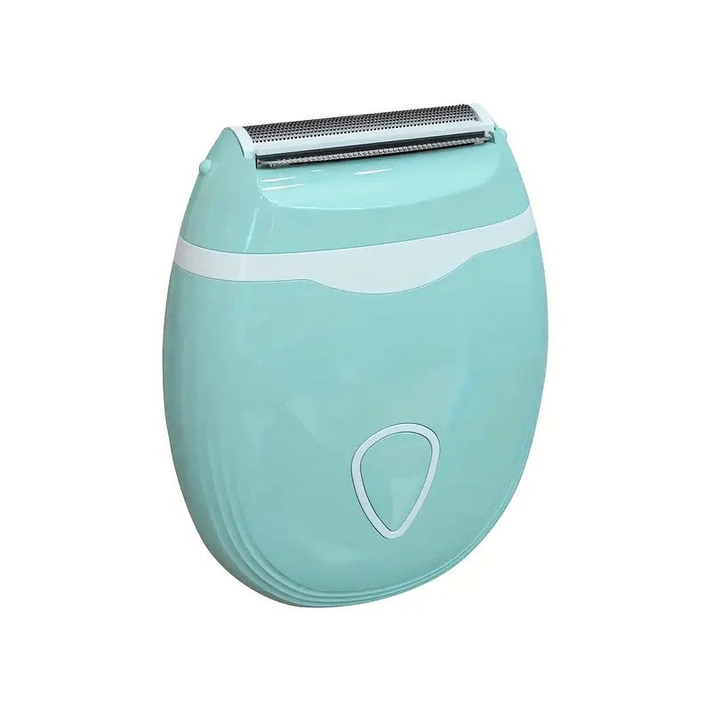 GREEN  Women's Electric Hair Remover, Portable Shaver, suitable for bikini line, legs, and underarms, with detachable blade head.