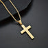 Titanium Steel Cross Necklace: Eternal Faith, Timeless Quality.golden