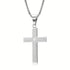 Titanium Steel Cross Necklace: Eternal Faith, Timeless Quality。Steel color