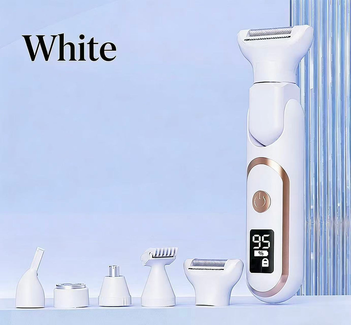 WHITE Women's Whole Body Electric Hair Removal Device, Painless Hair Removal, Type-C Fast Charging
